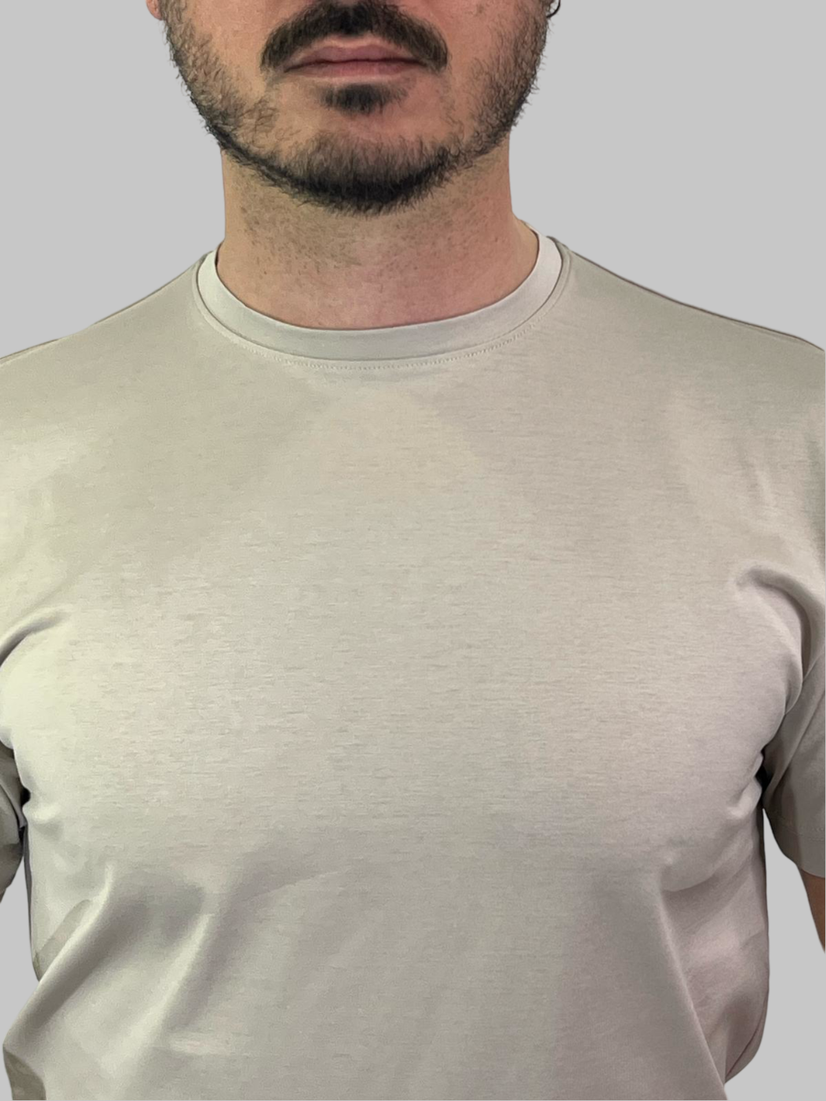 T-SHIRT IN FILO DI SCOZIA SABBIA