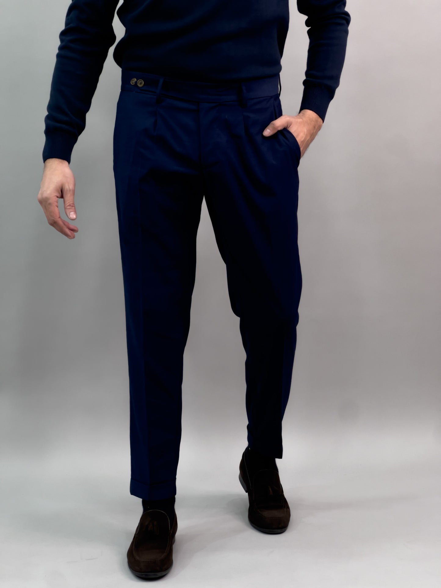 PANTALONE NOËL MICROFANTASIA BLU ROYAL