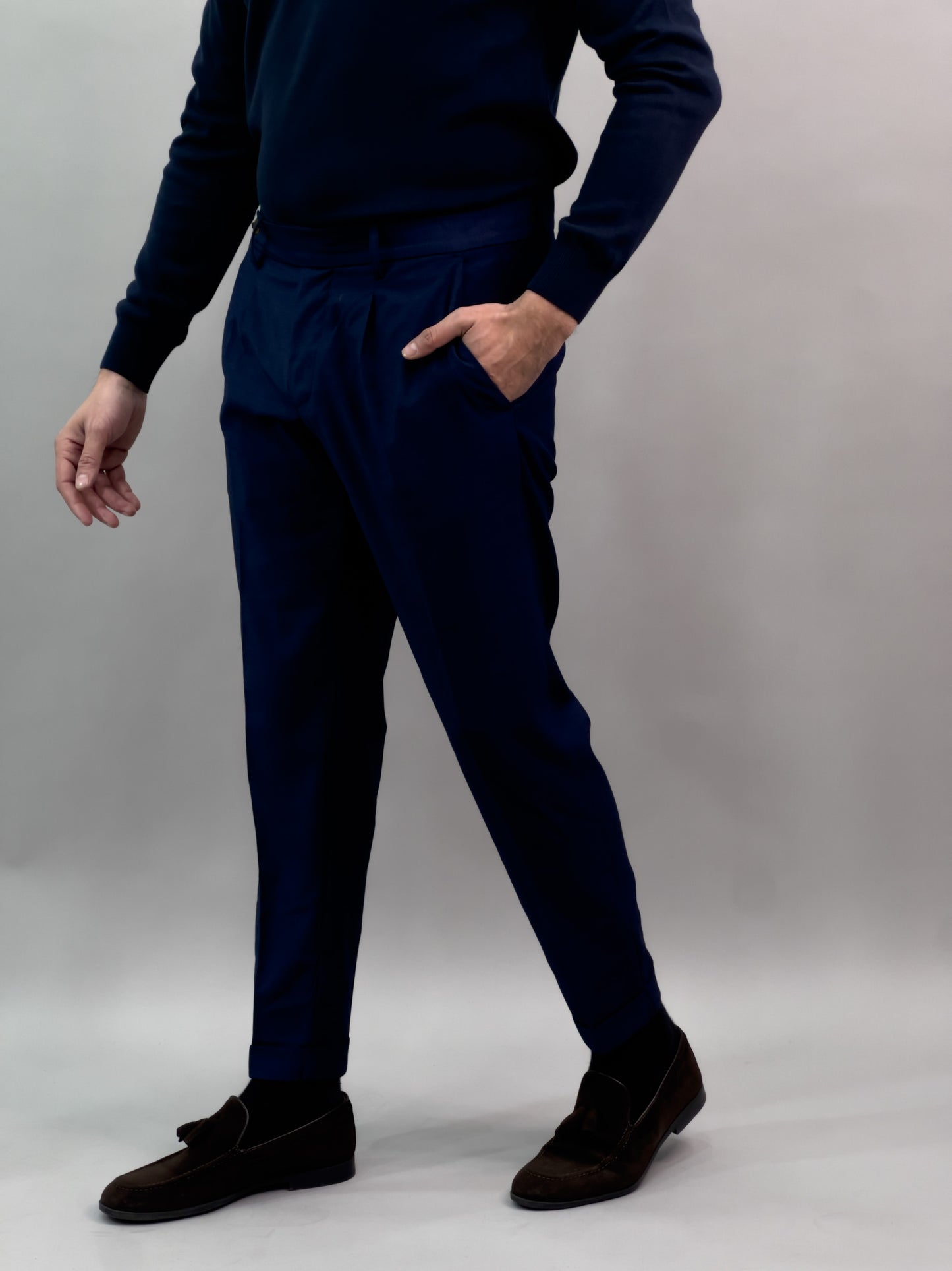PANTALONE NOËL MICROFANTASIA BLU ROYAL