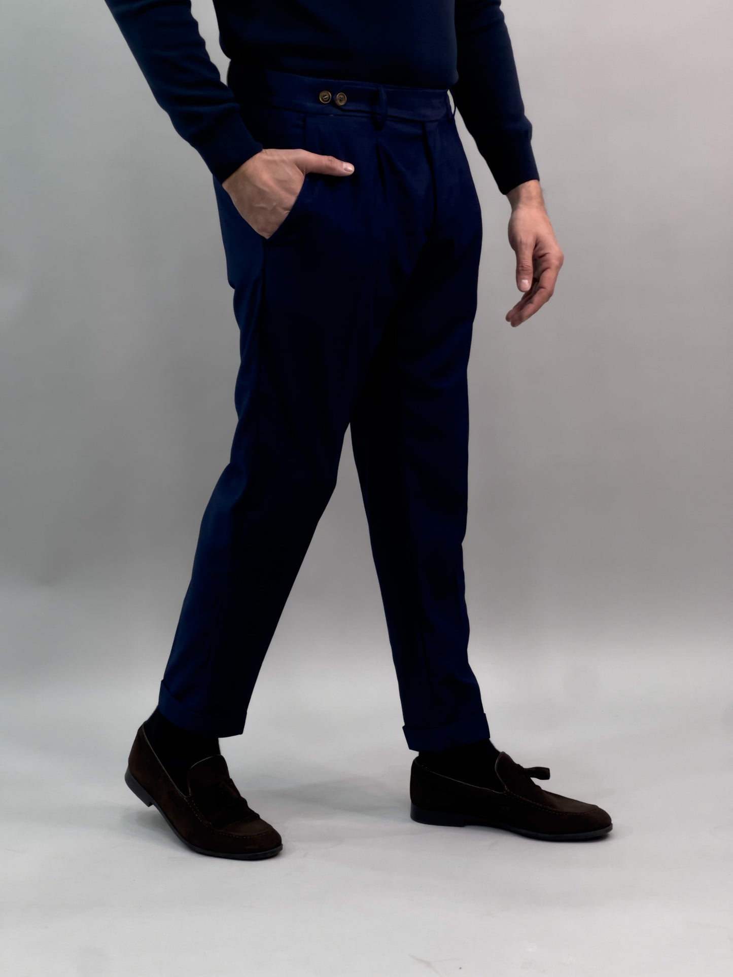 PANTALONE NOËL MICROFANTASIA BLU ROYAL