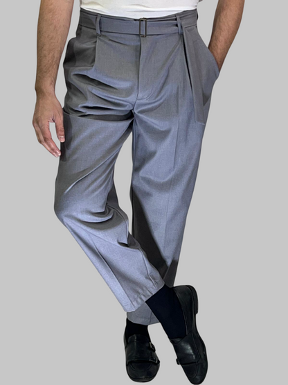 PANTALONE CON CINTURA IN VITA GRIGIO