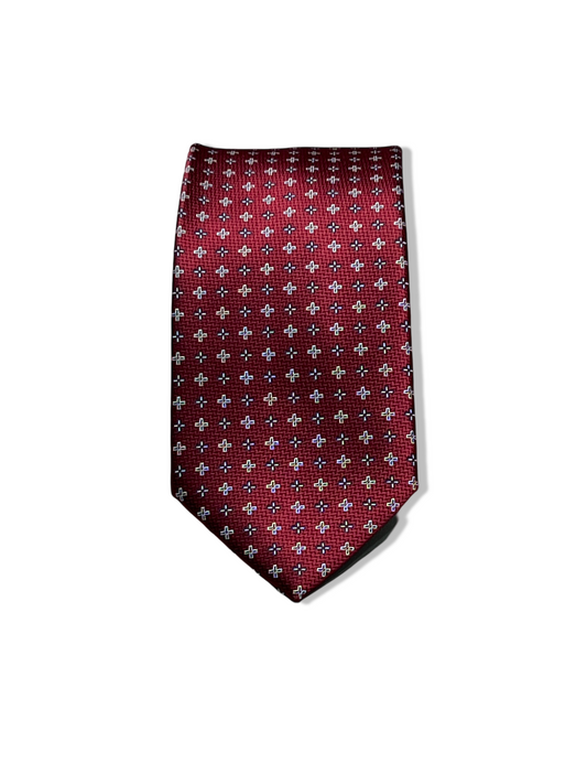 CRAVATTA FANTASIA CROCI BORDEAUX